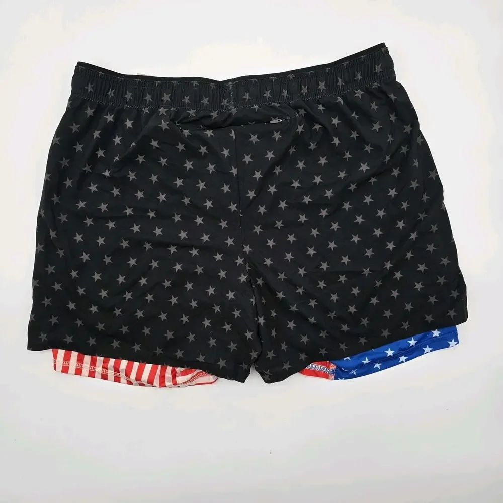 Chubbies Shorts Mens Flag Boxer Lined Ultimate Training 4th July